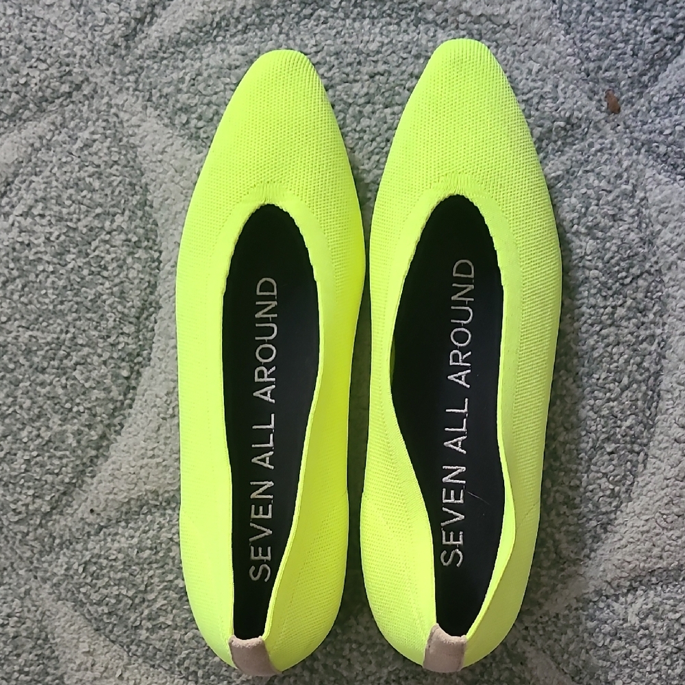 Vibrant Yellow Flats with Classic Design